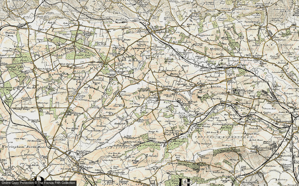 Old Map of Cornsay Colliery, 1901-1904 in 1901-1904