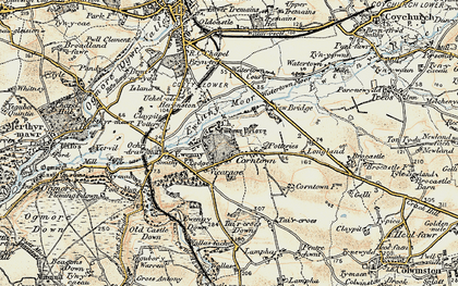 Old map of Corntown in 1899-1900