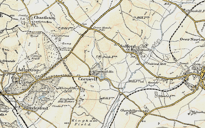 Old map of Cornwell in 1899