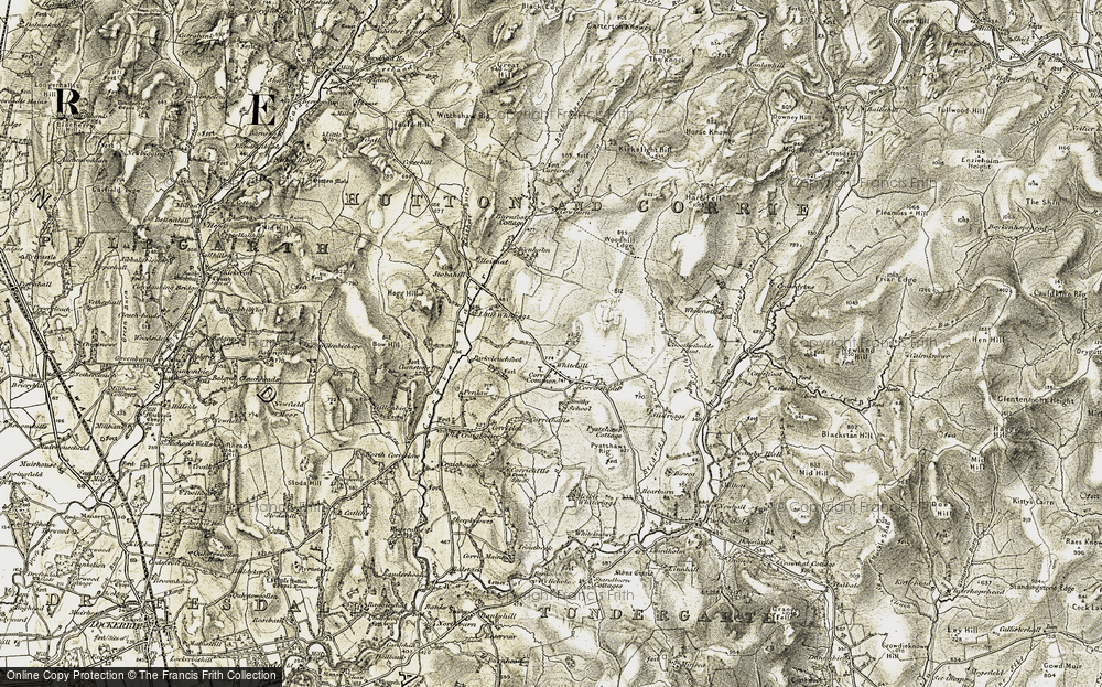 Old Map of Corrie Common, 1901-1904 in 1901-1904