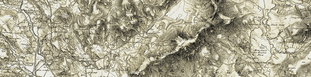 Old map of Benneeve in 1904-1905