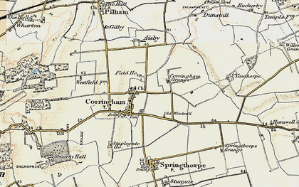 Old map of Corringham in 1903