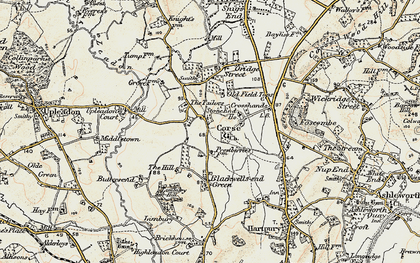 Old map of Buttersend in 1899-1900
