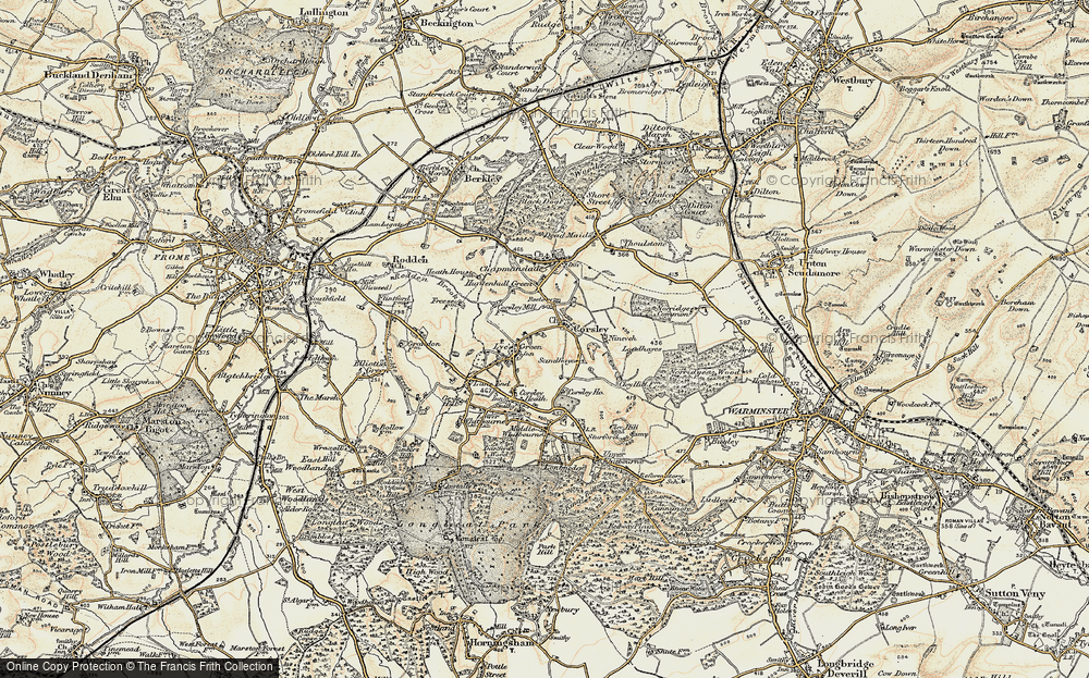 Old Map of Corsley, 1898-1899 in 1898-1899