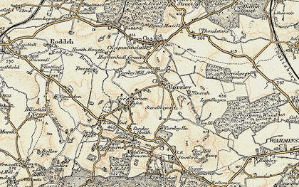 Old map of Corsley in 1898-1899