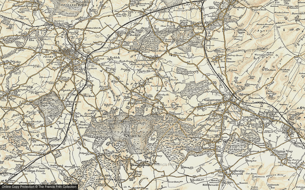 Old Map of Corsley Heath, 1897-1899 in 1897-1899