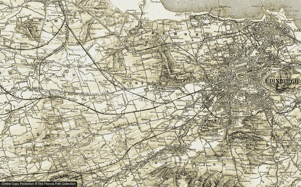 Old Map of Corstorphine, 1903-1904 in 1903-1904