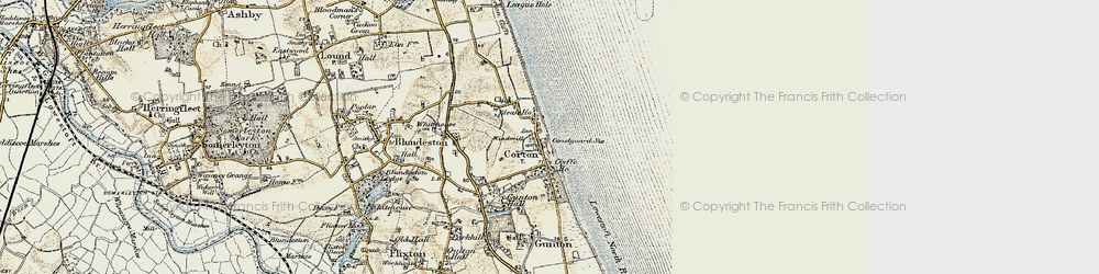 Old map of Corton in 1901-1902