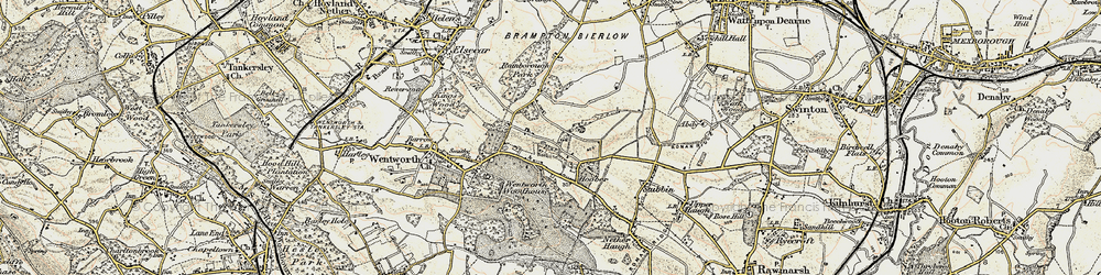 Old map of Cortworth in 1903