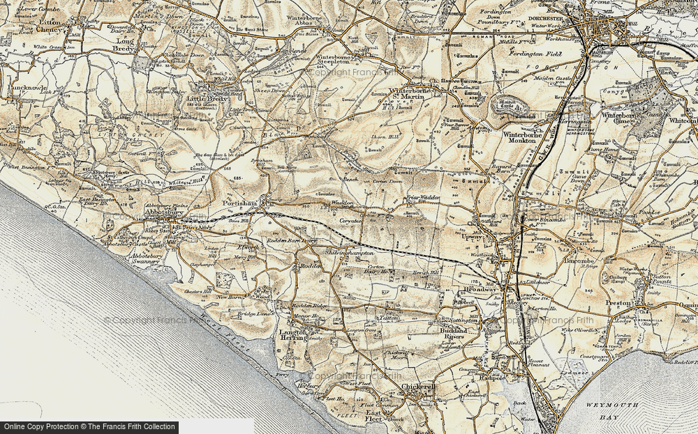 Old Map of Coryates, 1899 in 1899