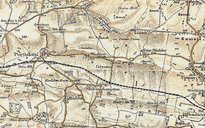 Old map of Shilvinghampton in 1899