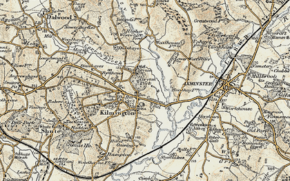 Old map of Coryton in 1898-1900