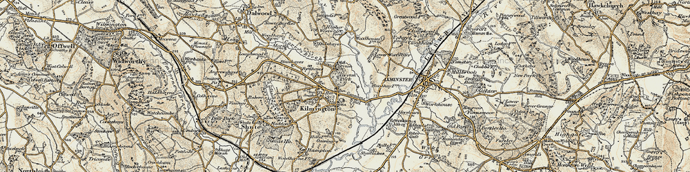 Old map of Coryton in 1898-1900