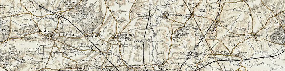 Old map of Lower Lodge Fm in 1901-1902