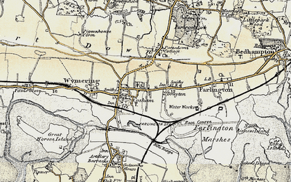 Old map of Cosham in 1897-1899