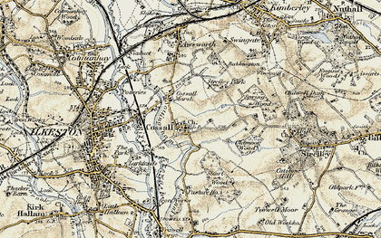 Old map of Cossall Marsh in 1902-1903