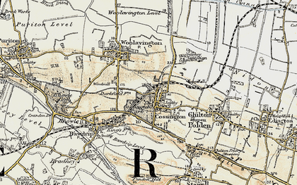 Old map of Cossington in 1898-1900