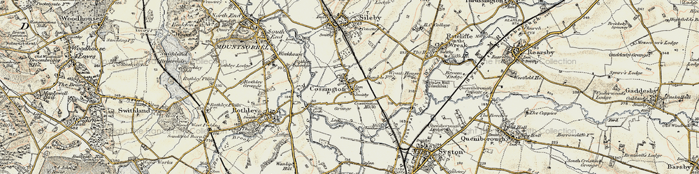 Old map of Cossington in 1902-1903