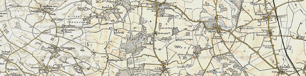 Old map of Costhorpe in 1903