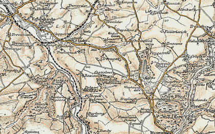 Old map of Costislost in 1900
