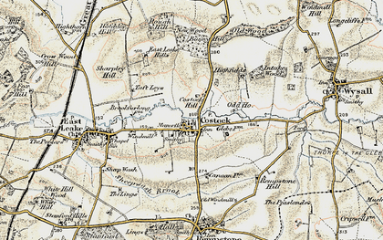 Old map of Costock in 1902-1903