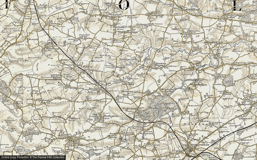 Old Map of Coston, 1901-1902 in 1901-1902