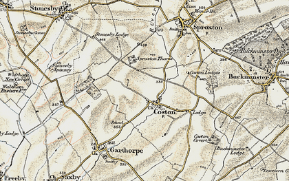 Old map of Coston in 1901-1903