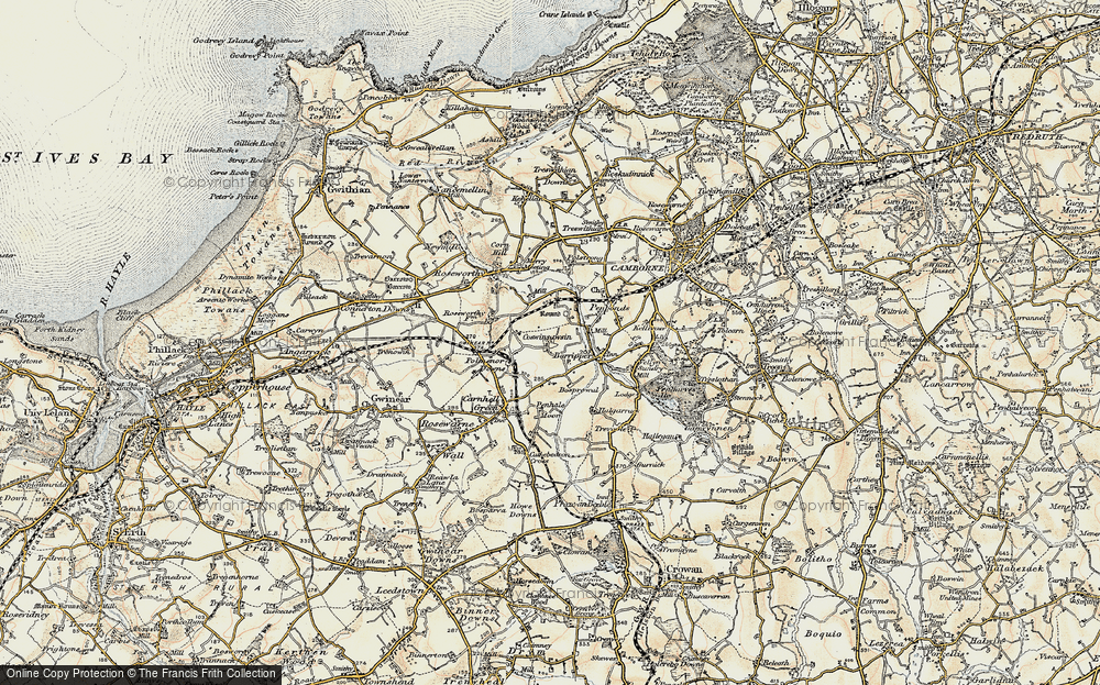 Old Map of Coswinsawsin, 1900 in 1900