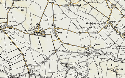 Old map of Cote in 1897-1899