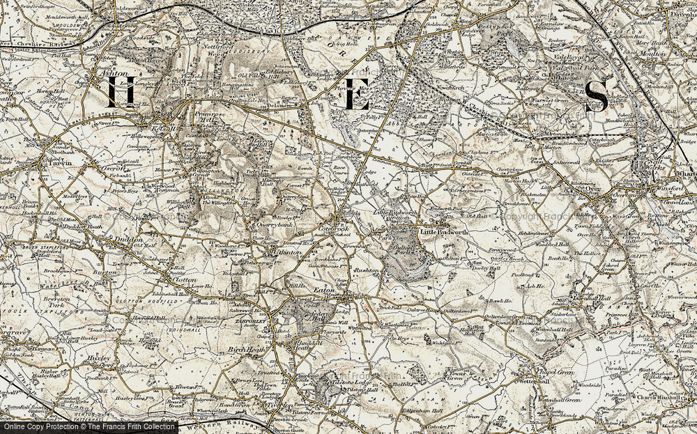 Old Map of Cotebrook, 1902-1903 in 1902-1903