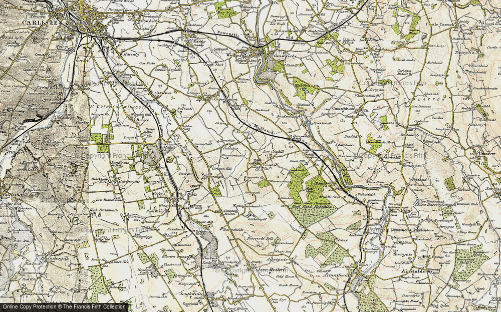 Old Map of Historic Map covering Wragmire Bank in 1901-1904