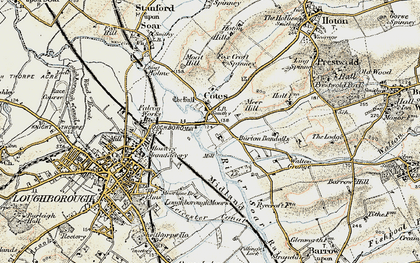 Old map of Cotes in 1902-1903
