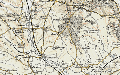Old map of Cotes in 1902