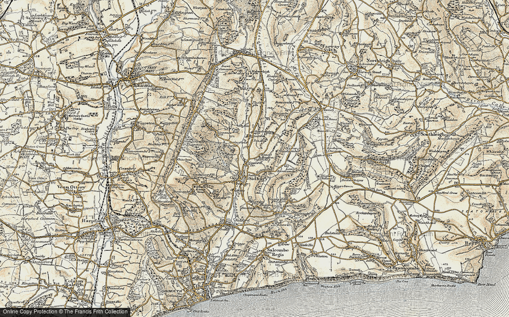 Old Map of Cotford, 1899 in 1899