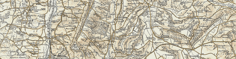 Old map of Barnes Surges in 1899
