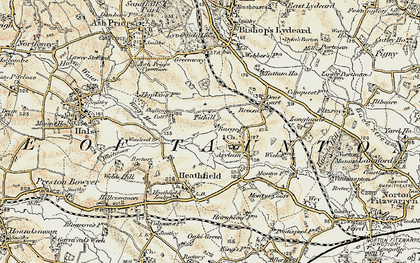 Old map of Cotford St Luke in 1898-1900