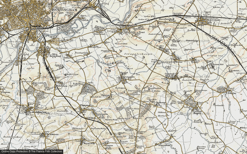 Old Map of Cotgrave, 1902-1903 in 1902-1903