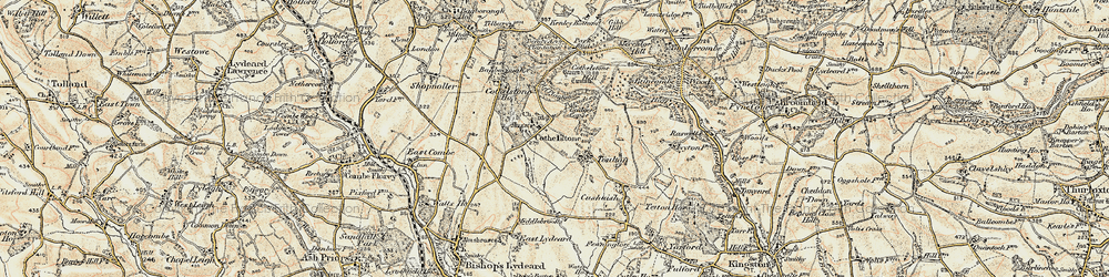 Old map of Cothelstone in 1898-1900