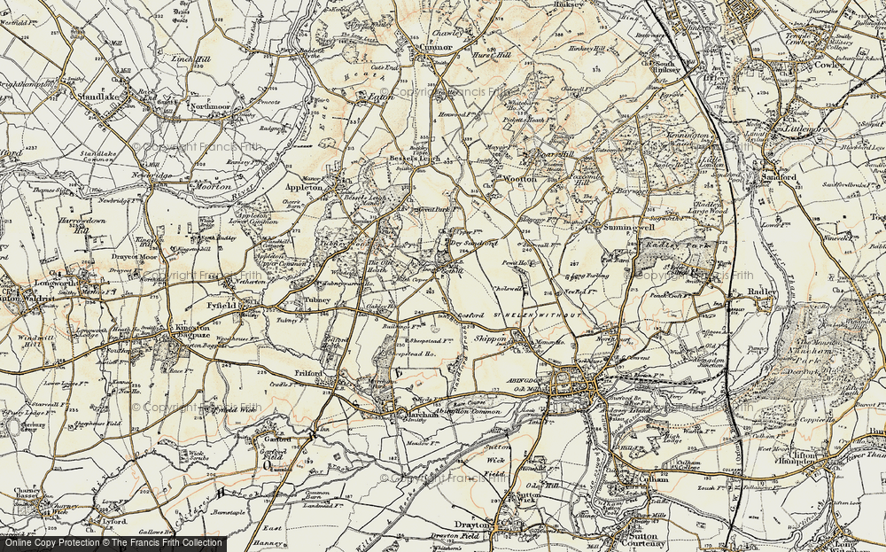 Old Map of Cothill, 1897-1899 in 1897-1899