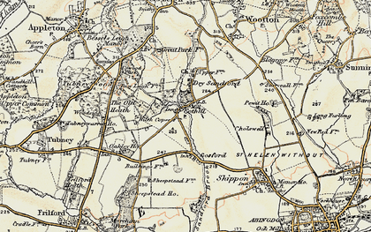 Old map of Cothill in 1897-1899