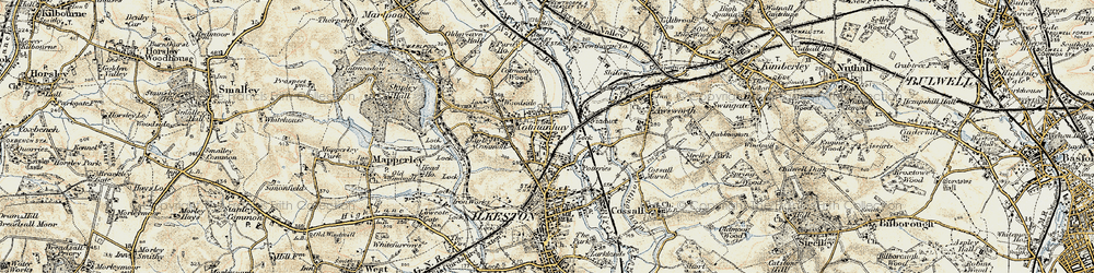 Old map of Cotmanhay in 1902-1903