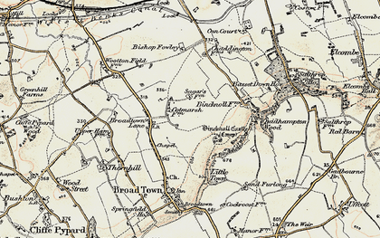 Old map of Wootton Meadows in 1898-1899