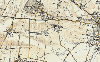 Old map of Wheatcases in 1899-1901