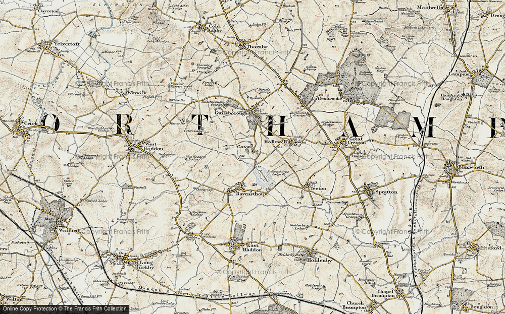 Old Map of Coton, 1901 in 1901