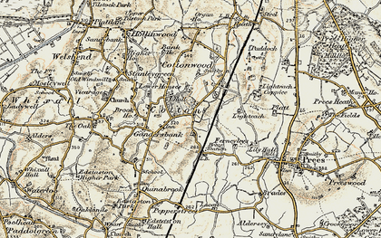 Old map of Coton in 1902