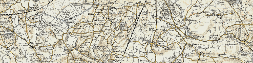 Old map of Prees Sta in 1902