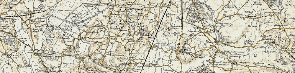 Old map of Coton in 1902