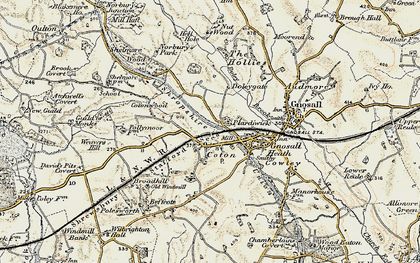 Old map of Coton in 1902