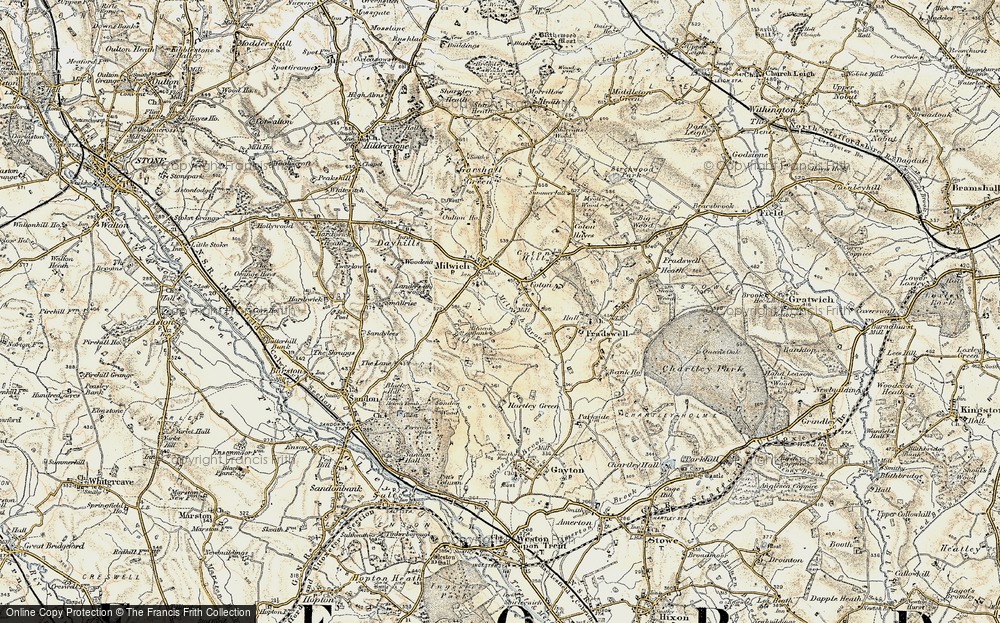Old Map of Coton, 1902 in 1902