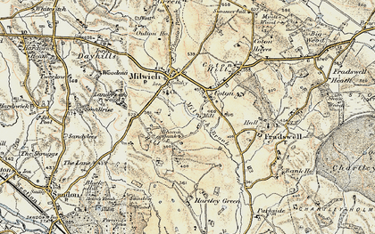 Old map of Coton in 1902